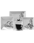 Foto Aparelho de Jantar Quadrado de Porcelana 20 Peças - Oxford Porcelanas Quartier Tatoo