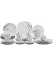 Aparelho de Jantar Quadrado de Porcelana 42 Peças - Blu Frankfurt Foto Aparelho de Jantar Quadrado de Porcelana 42 Peças - Blu Frankfurt