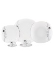 Aparelho de Jantar Quadrado de Porcelana 46 Peças - Rojemac Geométrico Foto Aparelho de Jantar Quadrado de Porcelana 46 Peças - Rojemac Geométrico