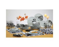 Aparelho de Jantar Redondo de Porcelana 108 Peças - Master Home 061202
