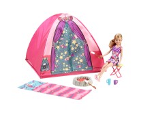 Boneca Barbie Real Tenda Acampamento Mattel