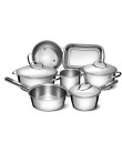 Foto Conjunto de Panelas Aço Inox 7 peça(s) Tramontina Allegra 65650600