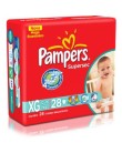 Foto Fralda Pampers Supersec Tamanho XG Mega 28 Unidades