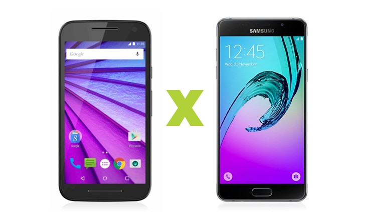 Moto G 3ª geração vs Galaxy A5 2016 Moto G 3ª geração vs Galaxy A5 2016