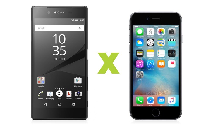 Xperia Z5 ou iPhone 6S Xperia Z5 ou iPhone 6S