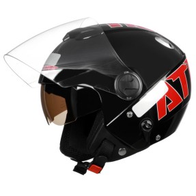 Capacete Protork New Atomic Aberto Fecho de engate rápido Visor Solar