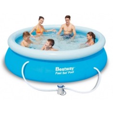 Piscina Inflável 3.683 l Redonda Bestway Fast Set 57109 com Bomba Filtrante
