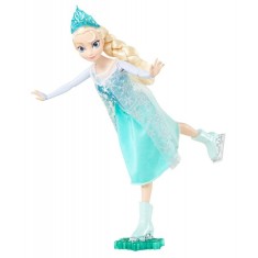 Boneca Princesas Disney Elsa Patinadora no Gelo Mattel