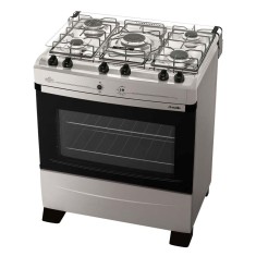 Fogão de Piso Mueller 5 Bocas Acendimento Automático Acabamento Inox Benissimo