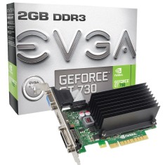 Placa de Video NVIDIA GeForce GT 730 2 GB DDR3 64 Bits EVGA 02G-P3-1733-KR