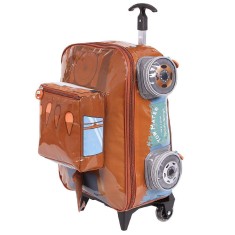 Mochila com Rodinhas Escolar Dermiwil Cars Mate 3D 60106