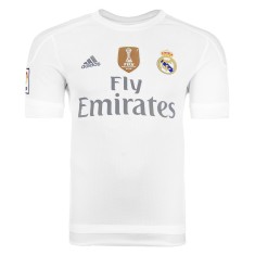 Camisa Torcedor infantil Real Madrid I 2015/16 com Número Adidas
