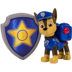 Boneco Patrulha Canina Chase Figuras com Distintivos - Sunny