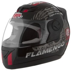 Capacete Protork Flamengo Fechado Viseira Antirrisco