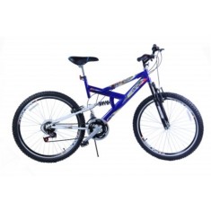 Bicicleta Mountain Bike Dalannio Bike 18 Marchas Aro 20 Suspensão Full Suspension Freio V-Brake Max 220