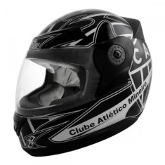 Capacete Protork Atlético Mineiro Fechado Viseira Antirrisco