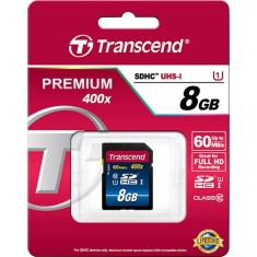 Cartão de Memória SDHC Transcend Premium Series 8 GB TS8GSDU1