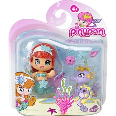 Boneca Pinypon Sereia e Cavalo Marinho Roxo Multikids