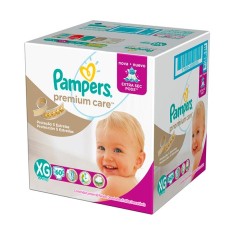 Fralda Pampers Nova Premium Care Tamanho XG Jumbo 60 Unidades Peso Indicado 12 - 15kg