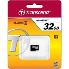 Cartão de Memória Micro SDHC Transcend 32 GB TS32GUSDC4