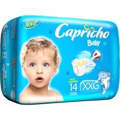 Fralda Capricho Baby Tamanho XXG Prático 14 Unidades Peso Indicado 15 - 25kg