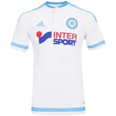 Camisa Torcedor Olympique de Marseille I 2015/16 sem Número Adidas