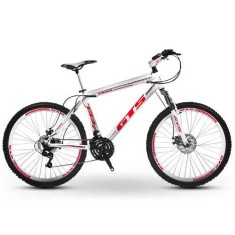 Bicicleta Mountain Bike GTS 24 Marchas Aro 26 Suspensão Dianteira Freio a Disco Feel