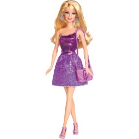 Boneca Barbie Glitz Roxo T7580 Mattel