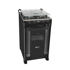 Fogão de Piso Clarice 4 Bocas Acendimento Automático Grill Rainha Power Flex
