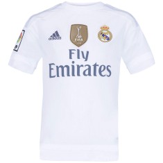 Camisa Torcedor Real Madrid I 2015/16 Infantil sem Número Adidas