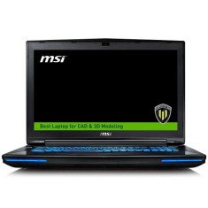 Notebook MSI Workstation Intel Core i7 6700HQ 6ª Geração 16GB de RAM HD 1 TB Híbrido SSD 128 GB 17,3" NVIDIA Quadro M3000M Windows 10 Pro WT72 6QK