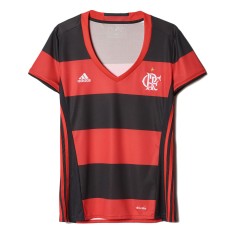 Camisa Torcedor feminina Flamengo I 2016 sem Número Adidas