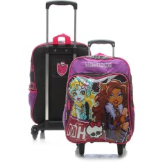 Mochila com Rodinhas Escolar Sestini Monster High 16M Plus G 63910