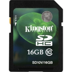 Cartão de Memória SDHC Kingston 16 GB SD10V/16GB