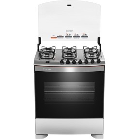 Fogão de Piso Brastemp Clean Flat Top 6 Bocas Acendimento Automático BF076CB