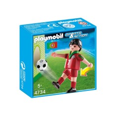 Boneco Playmobil Sports and Action Jogador de Futebol de Portugal 4734 - Sunny