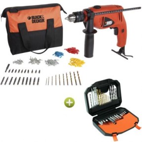 Kit Furadeira Impacto 1/2 550W Black&Decker - HD500BG