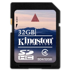 Cartão de Memória SDHC Kingston 32 GB SD4/32GB