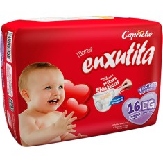 Fralda Capricho Enxutita Tamanho XG Prático 16 Unidades Peso Indicado 13 - 15kg
