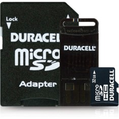 Cartão de Memória Micro SDHC com Adaptador Duracell 32 GB DU-3IN1-32G-R