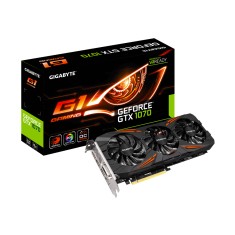 Placa de Video NVIDIA GeForce GTX 1070 8 GB GDDR5 256 Bits Gigabyte GV-N1070G1 GAMING-8GD