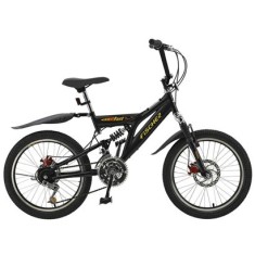 Bicicleta BMX Fischer 18 Marchas Aro 20 Suspensão Full Suspension Freio a Disco Fast Boy