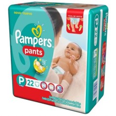 Fralda de Vestir Pampers Pants Tamanho P 22 Unidades Peso Indicado 4 - 8Kg
