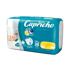 Fralda Capricho Bummis Tamanho P Jumbo 36 Unidades Peso Indicado 3,5 - 5kg