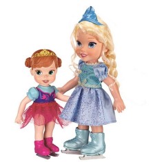 Boneca Frozen Elsa e Anna brincam na neve Sunny
