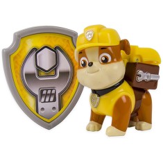 Boneco Patrulha Canina Rubble Figuras com Distintivos - Sunny