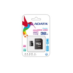 Cartão de Memória Micro SDHC com Adaptador Adata 32 GB AUSDH32GUICL10-RA1