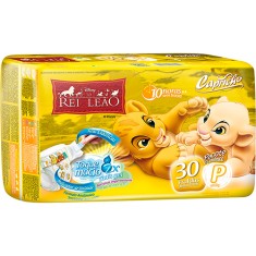Fralda Capricho Rei Leão Tamanho P Econômica 30 Unidades Peso Indicado Até 5kg