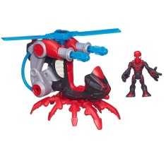 Boneco Homem Aranha Playskool Heroes Helicóptero Aracnídeo - Hasbro