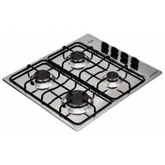 Cooktop Tramontina Standard Brasil 4 Bocas Acendimento Superautomático Acabamento Inox 4GX 60